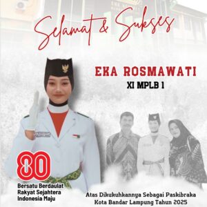 Siswi SMK Negeri 1 Bandar Lampung Terpilih sebagai Paskibraka Kota Bandar Lampung 2025