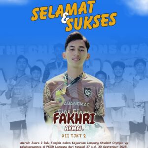 Bangga! Murid TKJ Raih Juara 2 Bulu Tangkis di Ajang Lampung Student Olympic