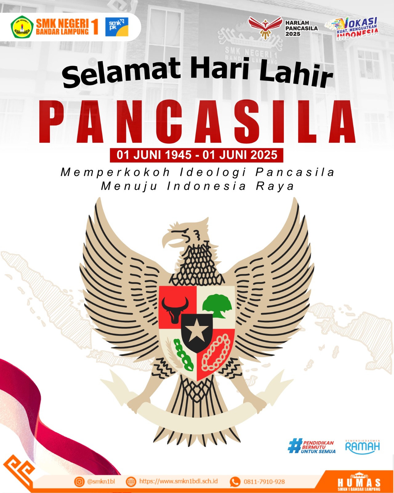 Selamat Hari Lahir Pancasila – 1 Juni 2025 – SMKN 1 Bandar Lampung