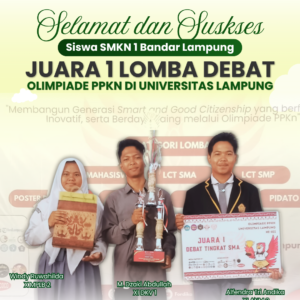 SKANSA Juara! Tim Debat SMKN 1 Bandar Lampung Raih Podium Tertinggi di Universitas Lampung